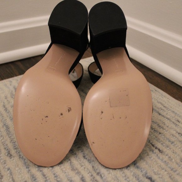 Gianvito Rossi, black suede ankle strap heels, US size 7.5 - Picture 5 of 8